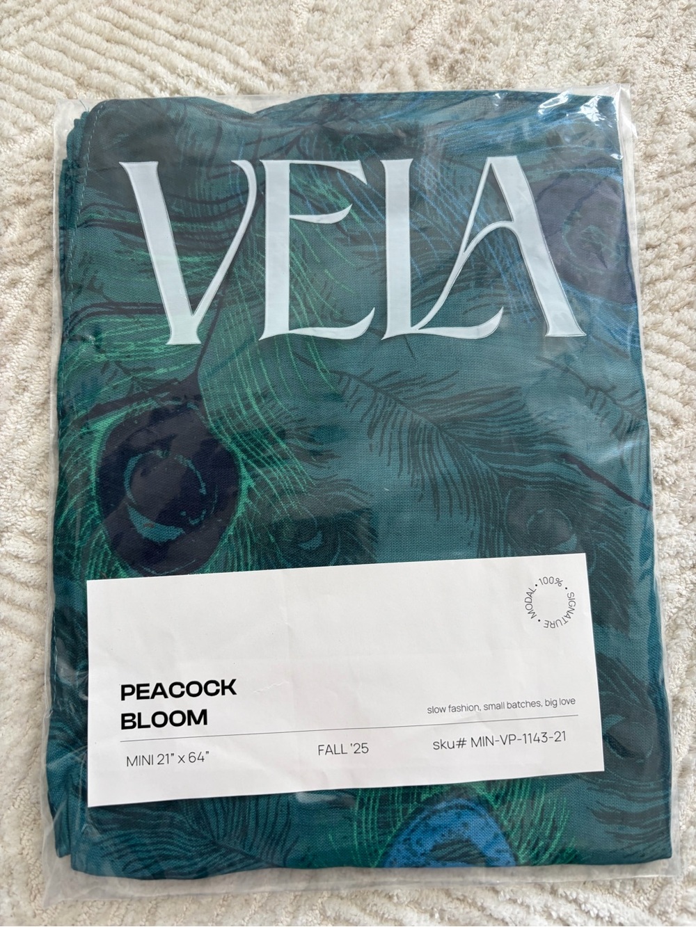 Vela Peacock Bloom Mini Hijab New